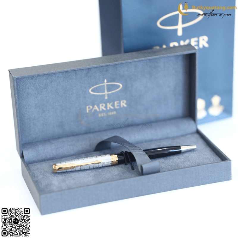 Bút Bi Cao Cấp Parker SON X-Metal Black GT GB-2119787 – Thép không 