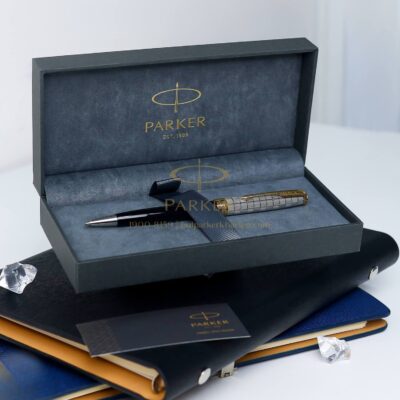 Bút Bi Cao Cấp Parker SON X-Metal Black GT GB-2119787 – Thép không gỉ (3026981197871) - butparkerkhacten.com