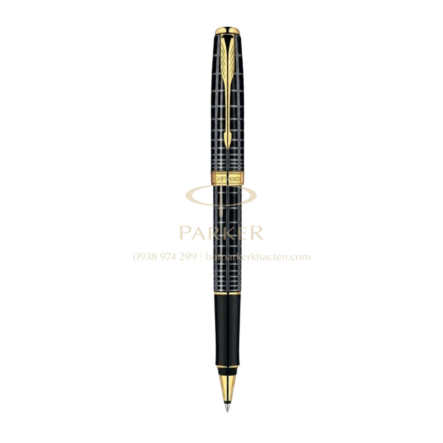 Bút Dạ Parker Sonnet 10 Grey Black Cài Vàng 0912310mb