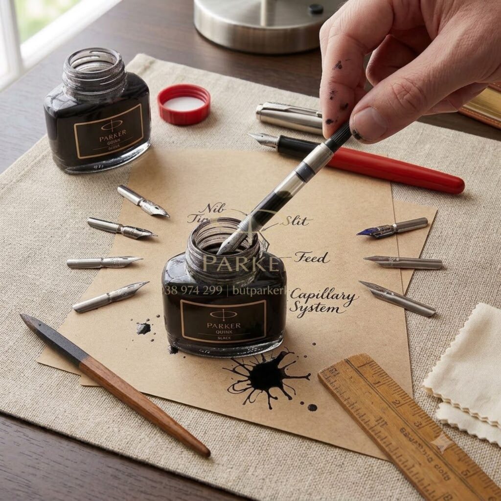 Cách bơm mực cho bút máy Parker đúng cách - Butparkerkhacten.com